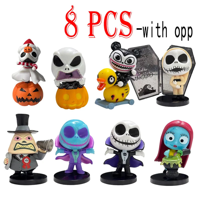 Nightmare Before Christmas Collectible Figurine Set - Jack Sally PVC Dolls