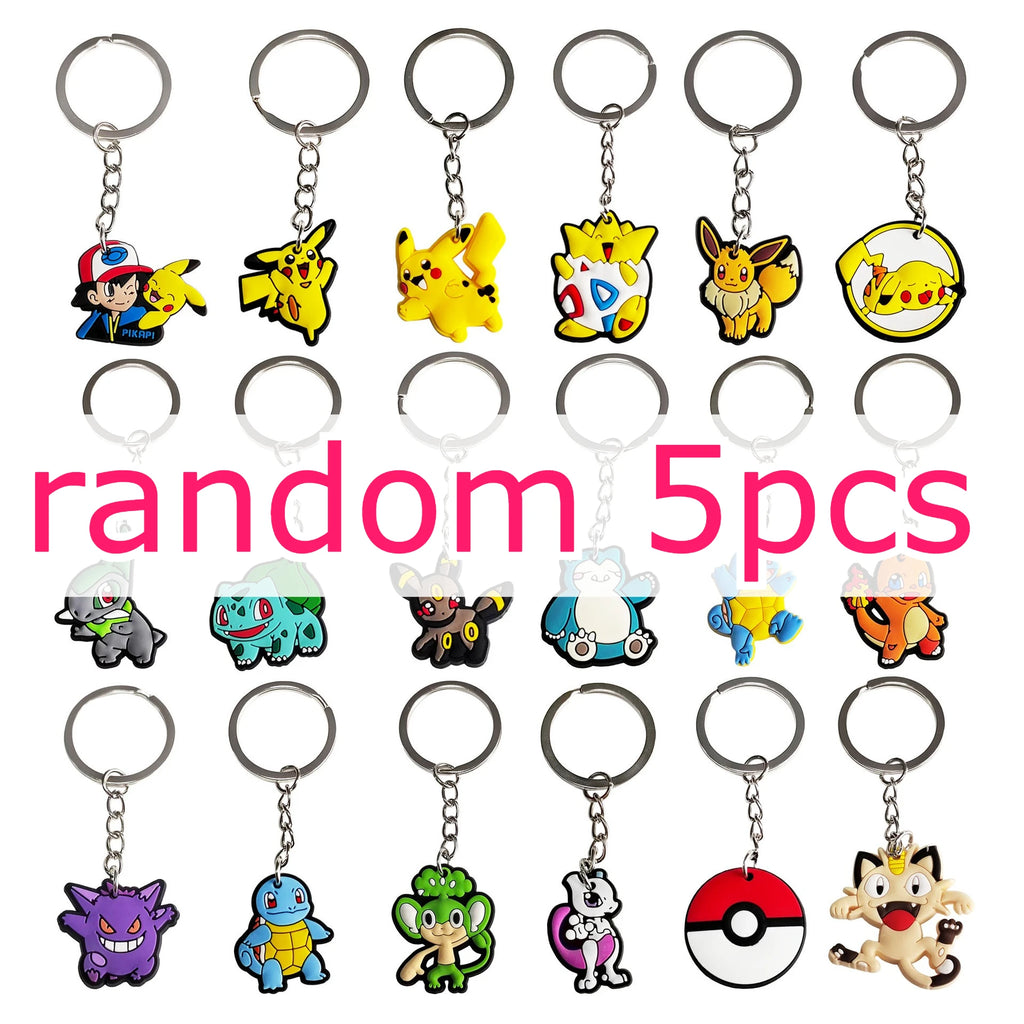 Cute PVC Keychain Set Cartoon Bag Charms Bulk Wholesale Party Favors