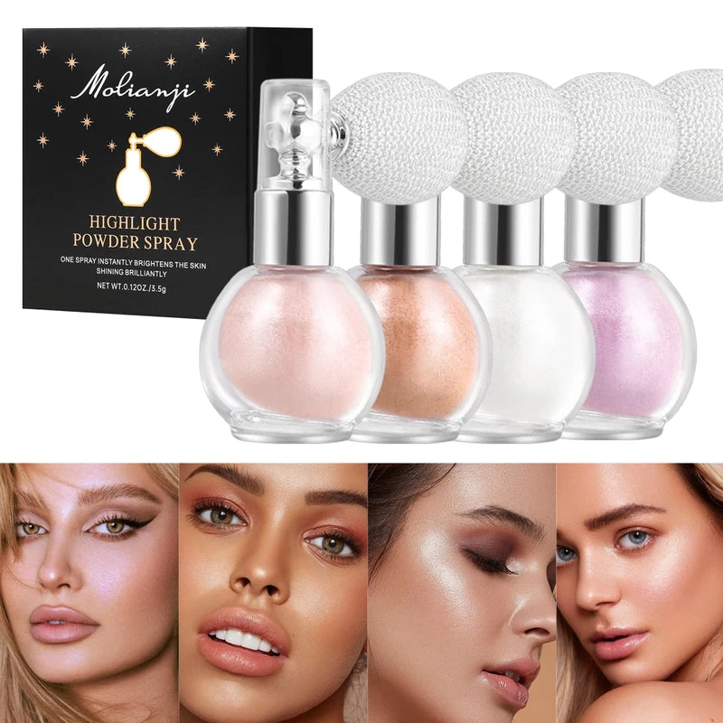 Waterproof Face & Body Spray - Long-Lasting Shine & Sweat Resistance