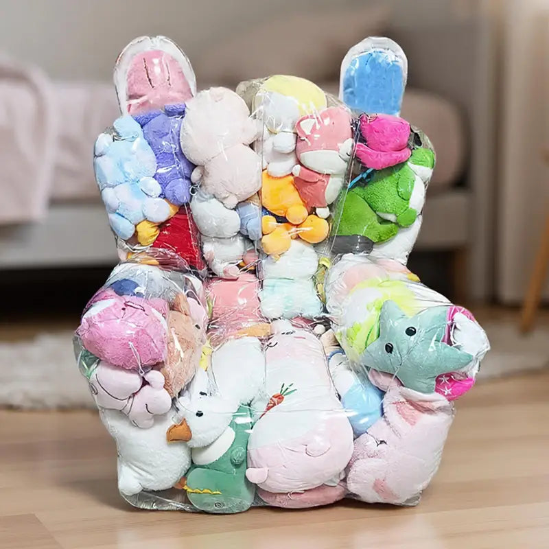 Large Waterproof Stuffed Animal Storage Bean Bag Cover Organizer for Kids' Rooms