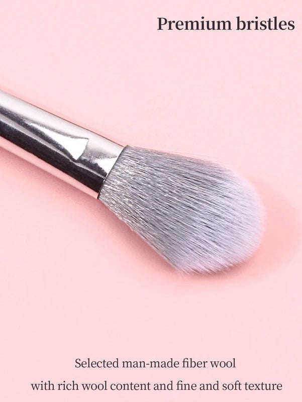 Portable Makeup Brush with Soft Hair Highlighter Brush for Travel & Home