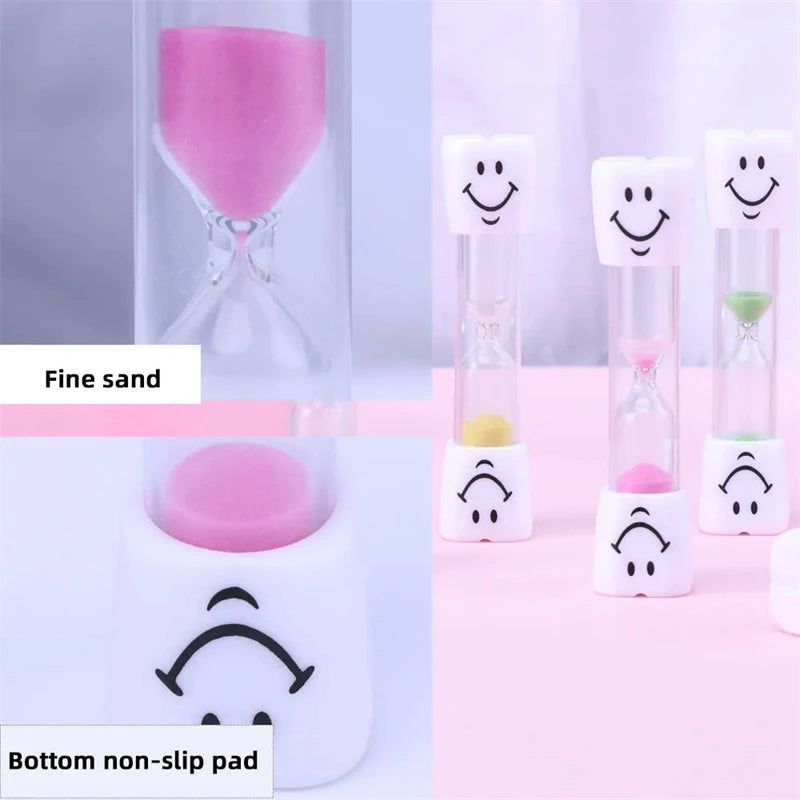 Children's 3-Minute Smiling Hourglass Sand Timer - Kids Toothbrush & Kitchen Sandclock