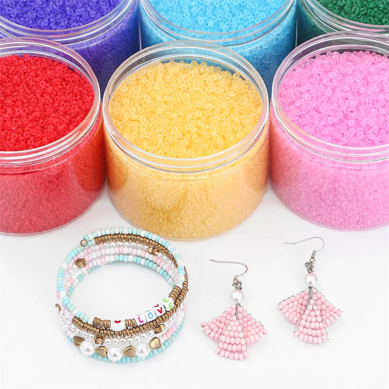 Frosting Matte Seed Beads for Jewelry Making - 2mm 3mm 4mm Spacer Beads Rainbow Colors