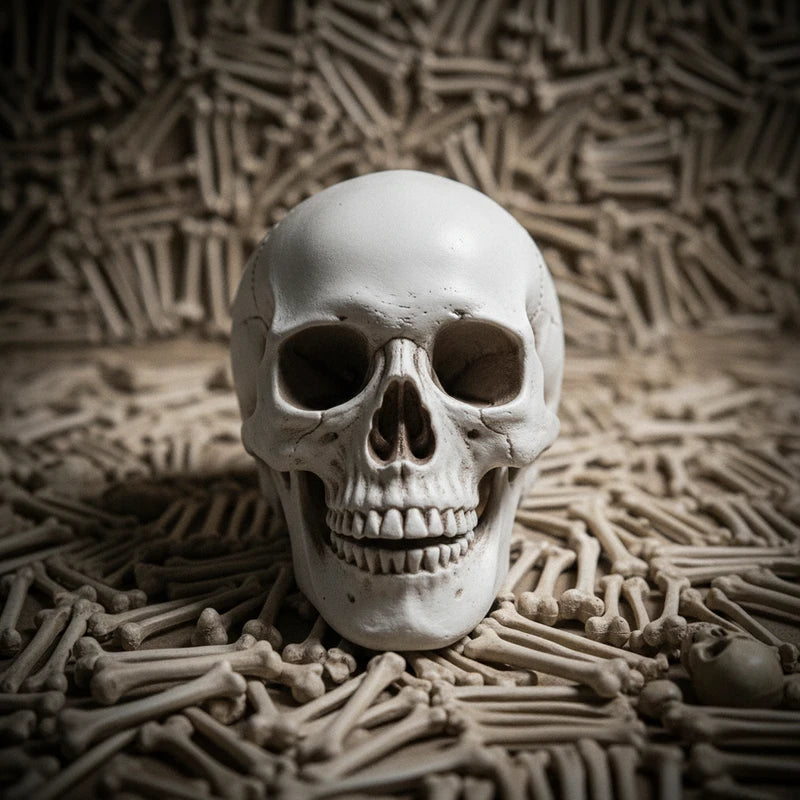 Realistic Plastic Skull Decoration for Halloween Haunted House & Garden Decor