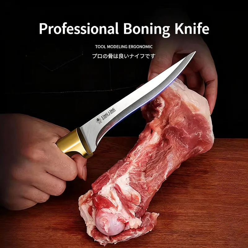 High-Hardness Kitchen Cutting Knife for Meat, Fruit & Bone Removal - Multiple Colors