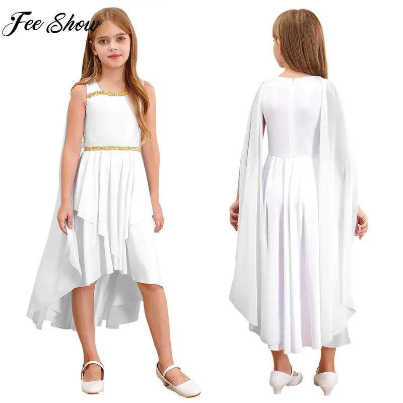 Girls Greek Costume Princess Toga Dress for Halloween & Cosplay