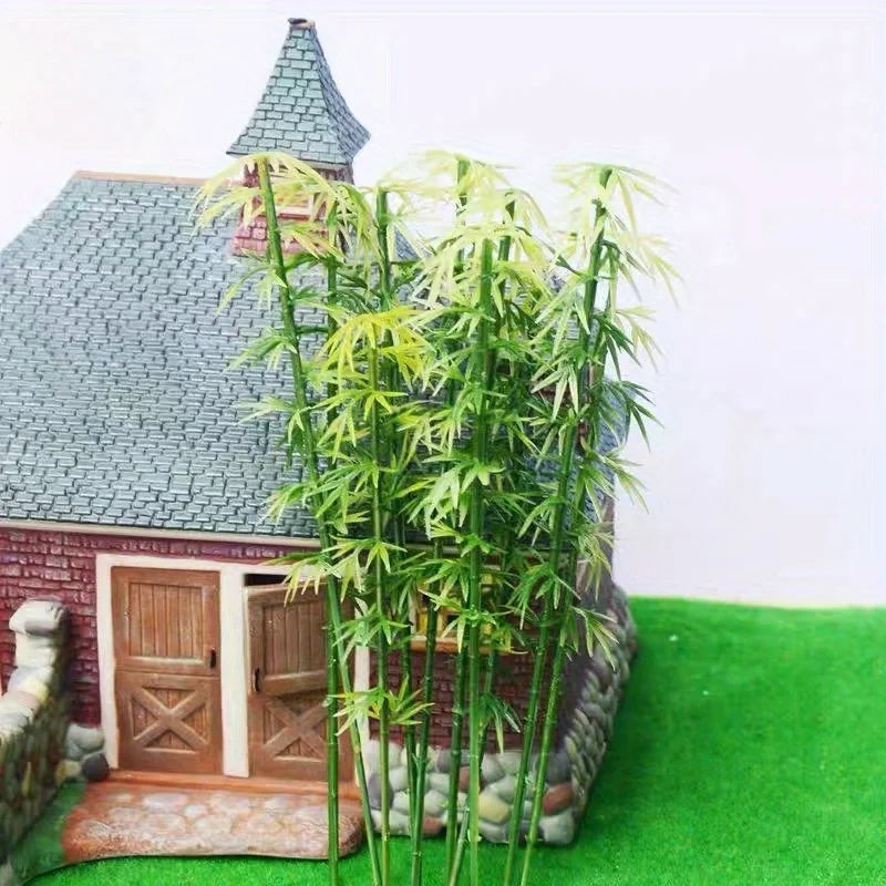 Mini Model Bamboo Tree Set for Micro Landscape DIY Crafting and Home Decor - 20 Pieces