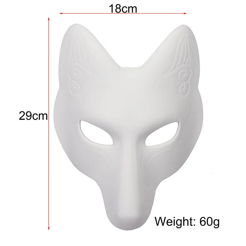 DIY Fox Mask Cosplay Costume Accessory for Halloween Party Anime Masquerade