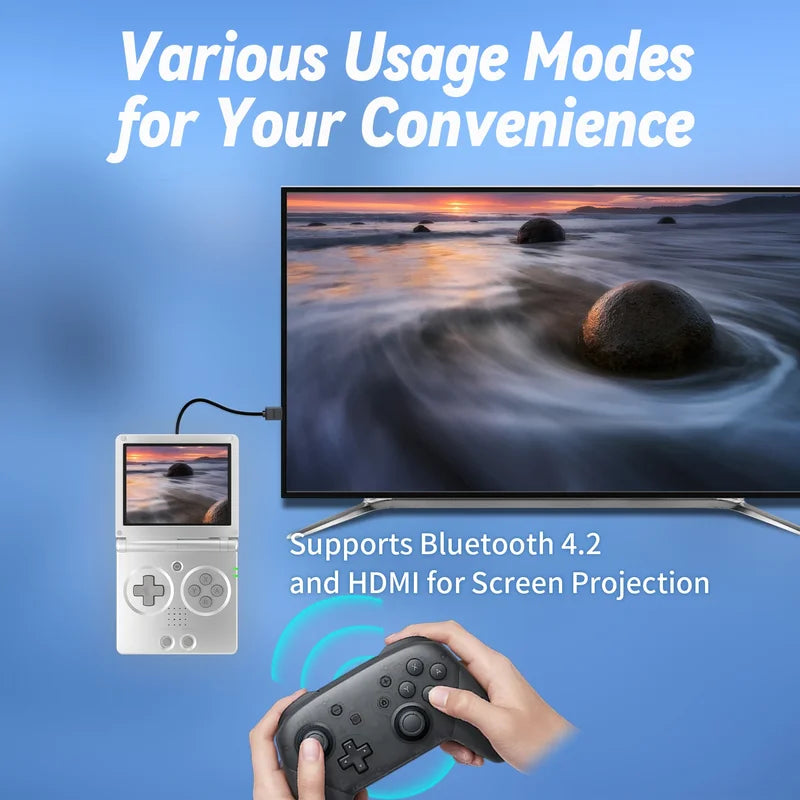 Retro Handheld Game Console 3.5-Inch IPS Screen 64GB Storage HD TV Output