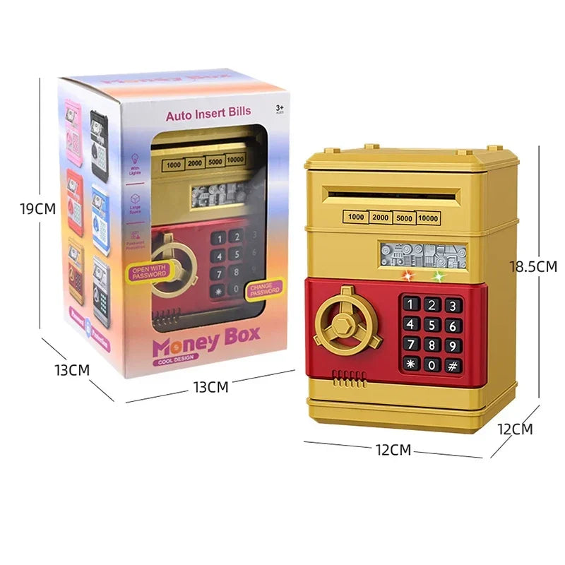 Electronic Piggy Bank Moneybox with Password Security and Light Sound Features