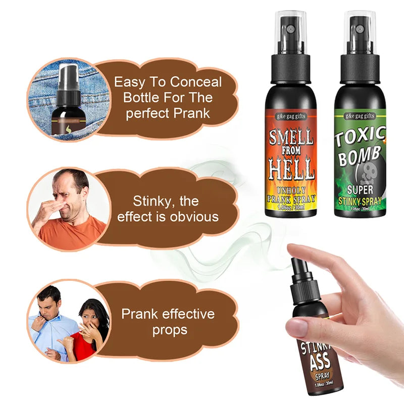 30ml Prank Fart Spray for Halloween Party Gags Non-Toxic Smelly Joke Can