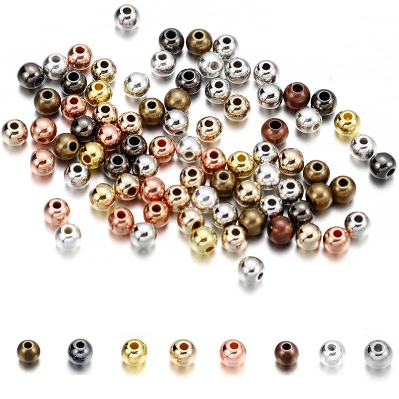 Assorted 30-400pcs DIY Jewelry Spacer Beads - 3-12mm Plastic Seed Beads for Necklace Bracelet Crafts