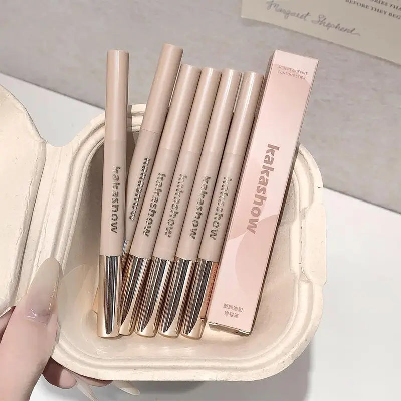 2-in-1 Contouring Pen with Brush for Face & Body Makeup - Multiple Colors