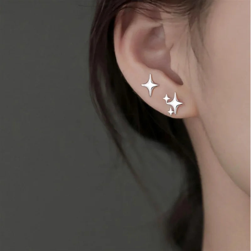 Mini Star Stud Earrings for Women Girls Jewelry Cute Small Ear Accessories