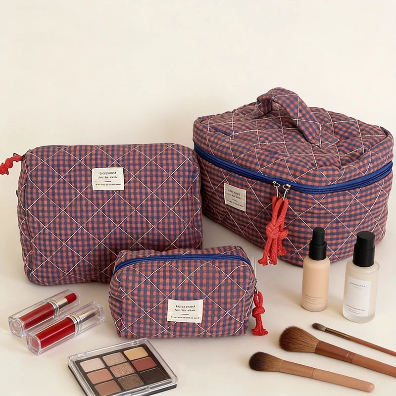 Airfriend Makeup Bag Pink Cosmetic Organizer Travel Toiletry Bag