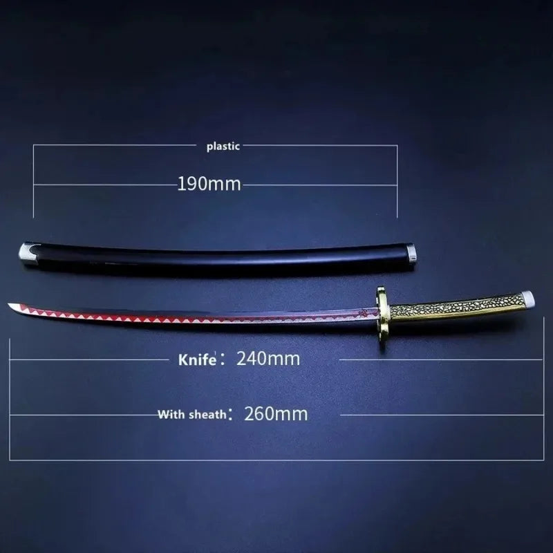 10-Inch Metal Samurai Sword Figure - Collectible Japanese Katana Decor