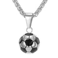 Football Necklace with Stainless Steel Chain - Boy's Gift, Men's Jewelry