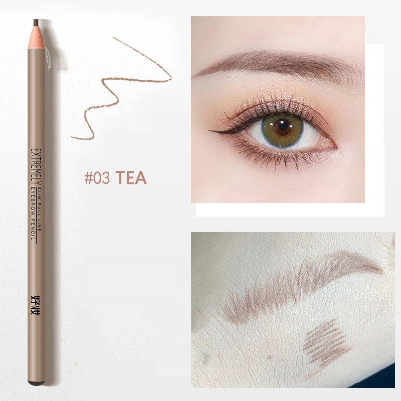 6-Piece Eyebrow Pencil Set - Fine Microblading Makeup Tools for Women