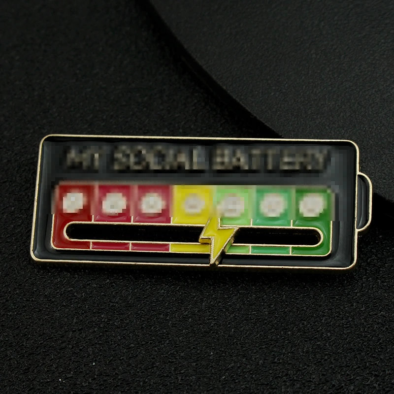 Mood Expression Pins Badge Gift for Men Women Enamel Brooch Social Power Energy