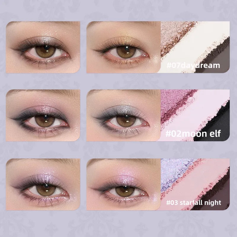 Vegan Satin Eyeshadow Palette with 6 Colors - Waterproof, Long Lasting, Shimmer & Matte Finish