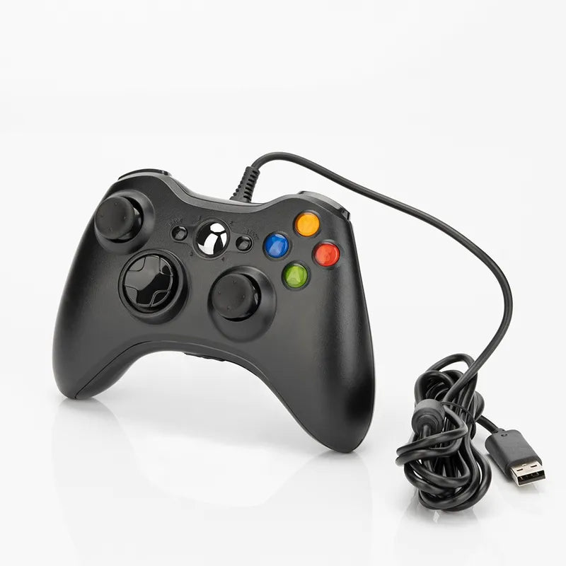 Wired Game Controller for PC Supports Steam Win7/8/10/11 & 360 Slim - Built-in Motor