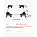 Heavy Duty Furniture Mover Dolly with Locking Wheels - Adjustable Mobile Base for Appliances up to 1100 lbs