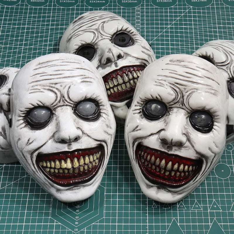 Plastic Demon Mask Halloween Costume Prop Creepy Skull Mask