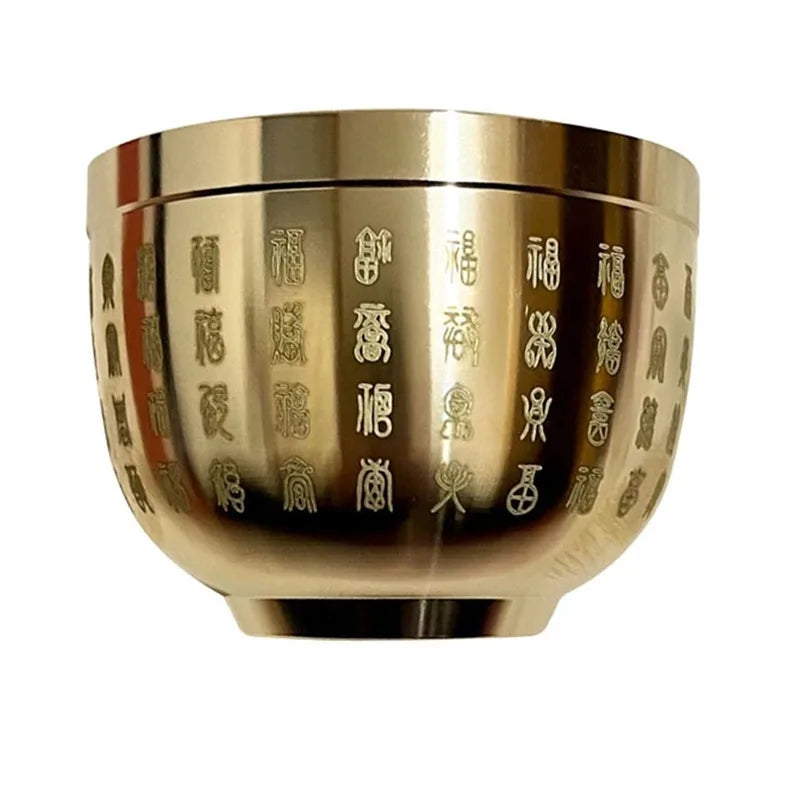 Mini Feng Shui Blessings Bowl - Copper Material, Exquisite Craftsmanship, 4.5cm or 6cm - Decorative Gift