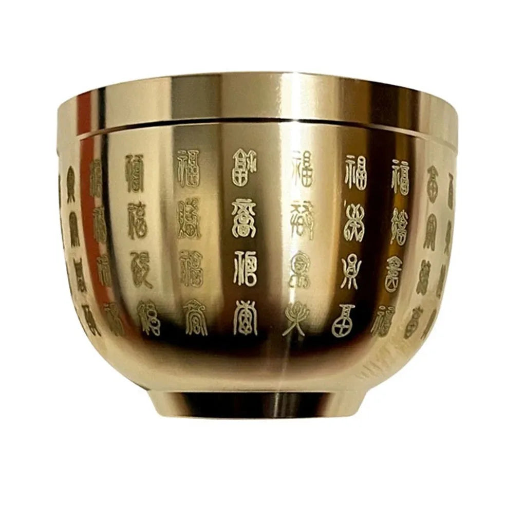 Mini Feng Shui Blessings Bowl - Copper Material, Exquisite Craftsmanship, 4.5cm or 6cm - Decorative Gift