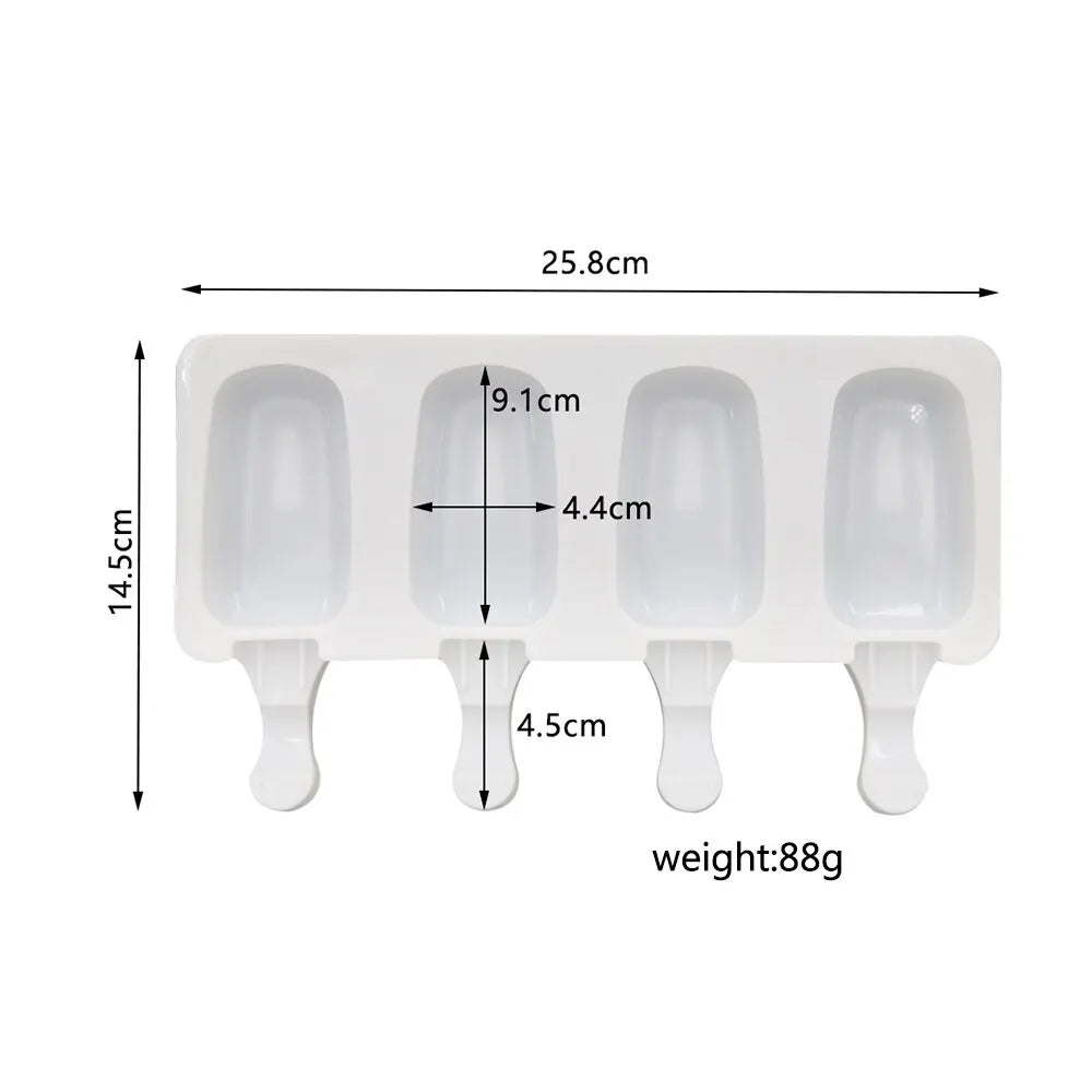 Silicone Ice Pop Molds for Frozen Treats - DIY Fruit Juice & Yogurt Popsicle Maker