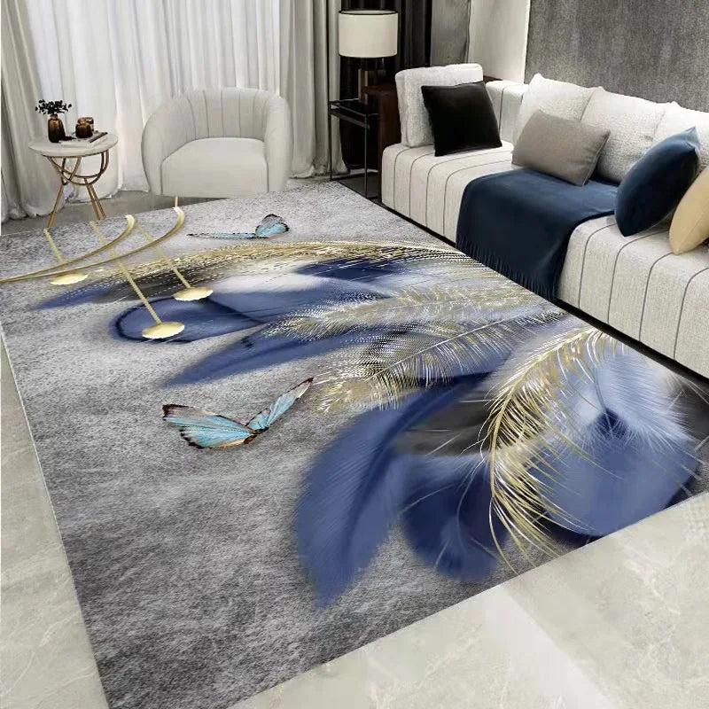 Nordic Minimalist Style Carpet for Living Room & Bedroom Non-Slip Floor Mat