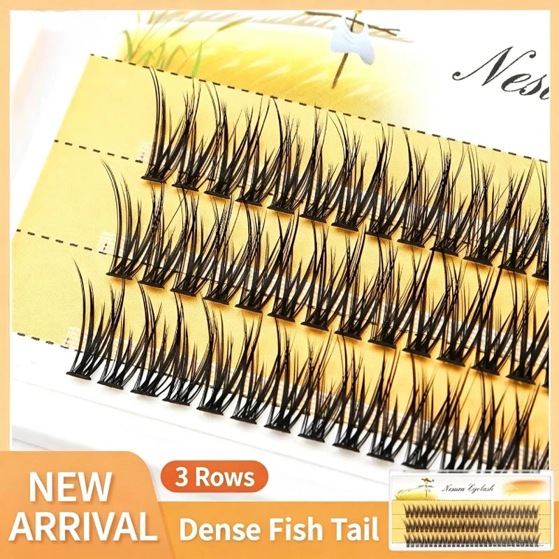 False Eyelashes Fishtail Fairy Thick Natural Curl 9-14mm Assorted Lengths
