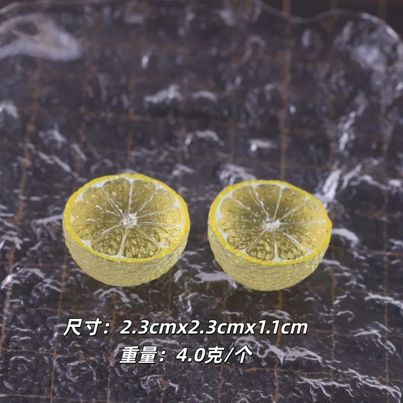 10pcs Transparent Bayberry Lemon Fruit DIY Car Decor Ornaments