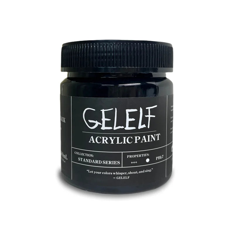 Acrylic Paint Gel Printing 250ml - Black & White Professional Art Supplies