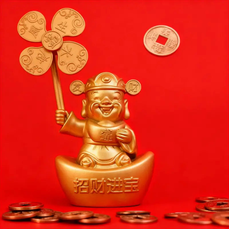 Fengsheng Wealth God Ornament for Home Office Decor - Lucky Feng Shui Talisman