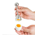 Stainless Steel Egg Topper Shell Cutter Kitchen Tool - Raw & Boiled Egg Opener
