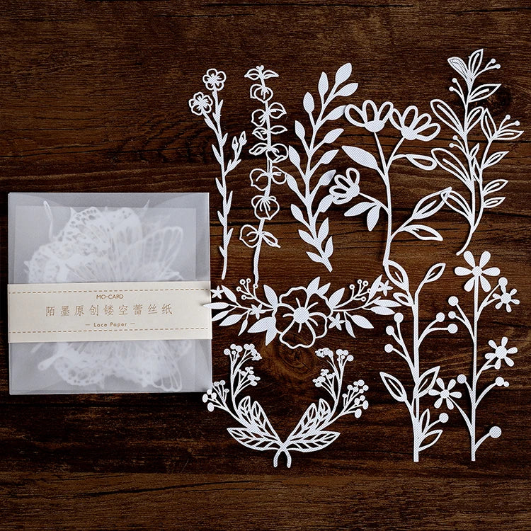 10 Pcs Lace Cutouts Craft Embellishments for Scrapbooking & DIY Projects