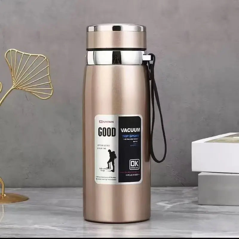 Large Capacity Insulated Stainless Steel Sports Water Bottle - Heat-Resistant, Creative Design