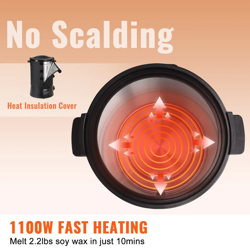 Large Capacity Wax Melter for Candle Making 6.5L & 10L Electric Melting Pot