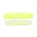 Portable Plastic Food Storage Box with Divided Compartments for Outdoor Lunch, Fruit, Snacks