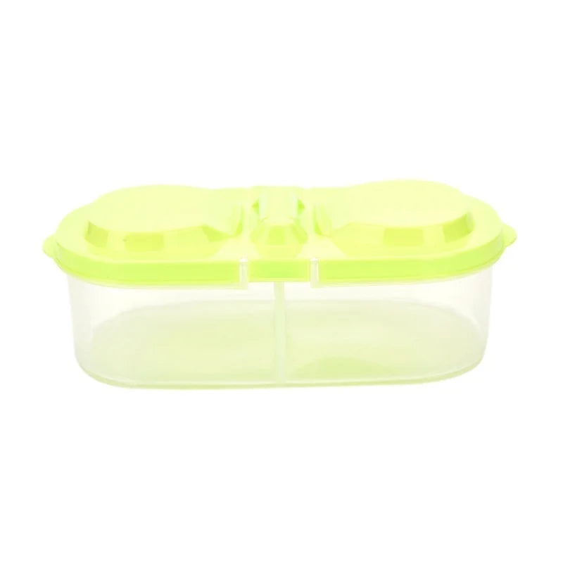 Portable Plastic Food Storage Box with Divided Compartments for Outdoor Lunch, Fruit, Snacks
