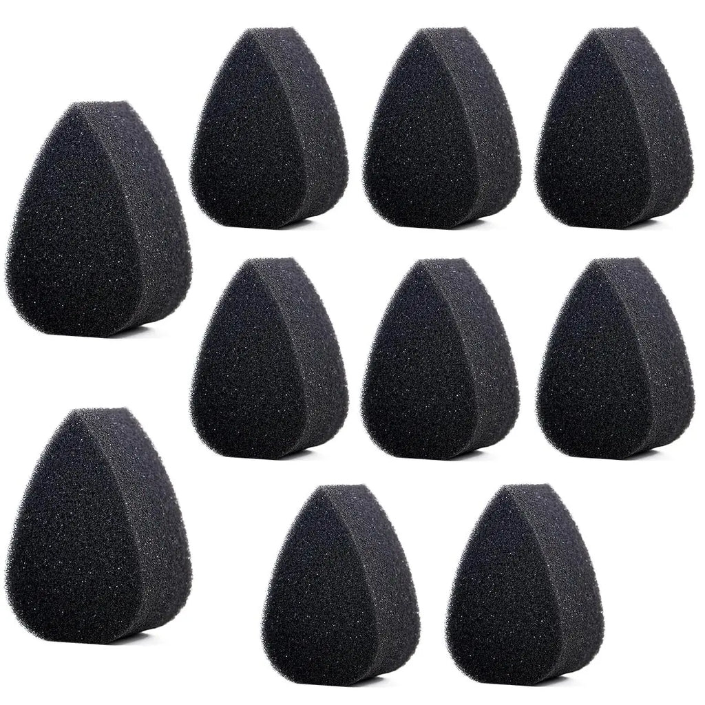 Water Droplet Semi-Circular Art Painting Sponge Black Makeup Tool