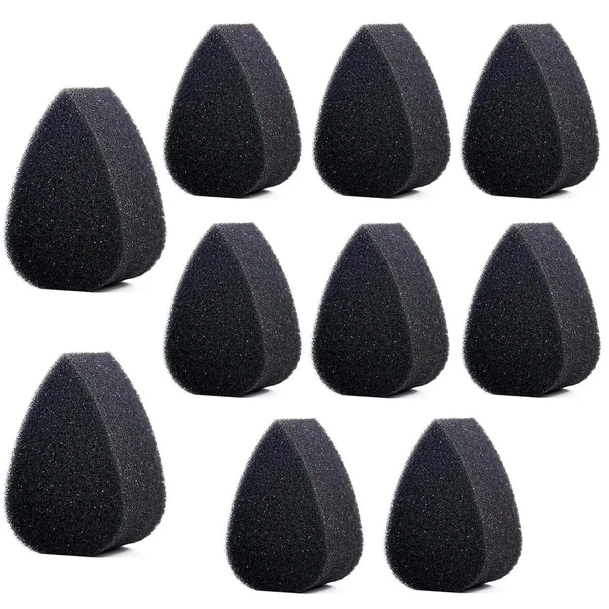 Water Droplet Semi-Circular Art Painting Sponge Black Makeup Tool
