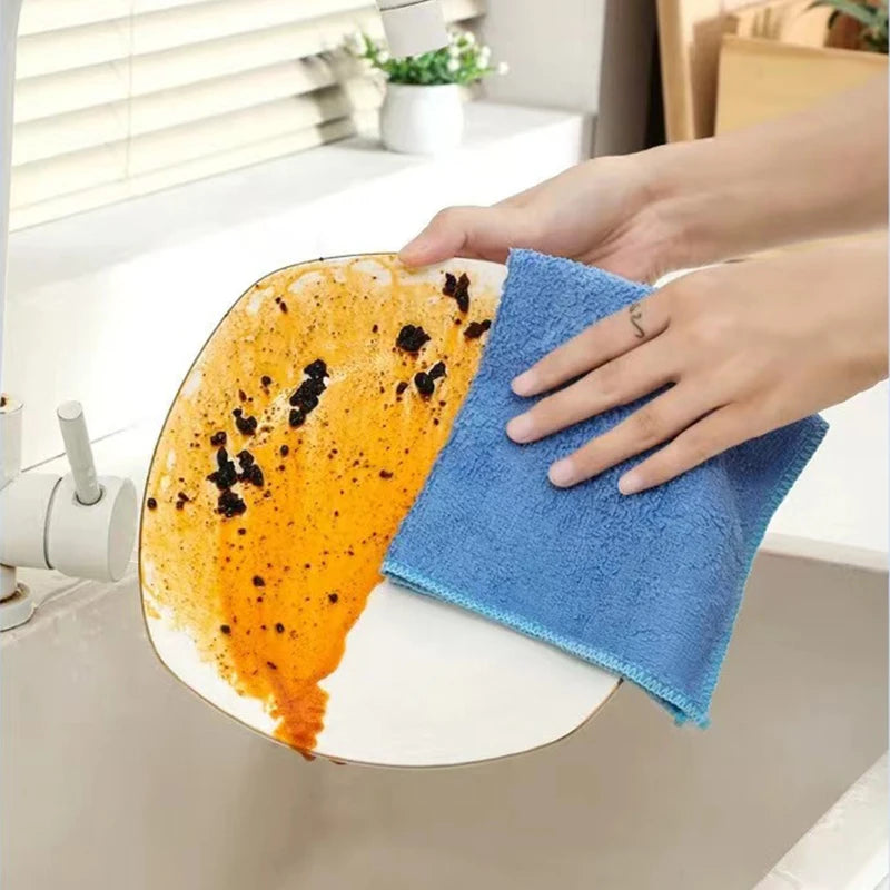 Microfiber Kitchen Cleaning Cloths Non-stick Oil-proof Dish Towels 2/10/20pcs