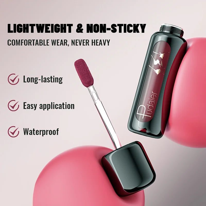 Waterproof Matte Lip Liner and Lip Gloss Set - Long-Lasting, Natural Tones