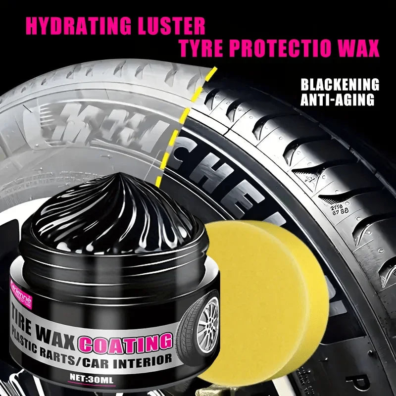 Black Coating Paste for Plastic & Rubber Repair - Automotive Tire Interior Wax