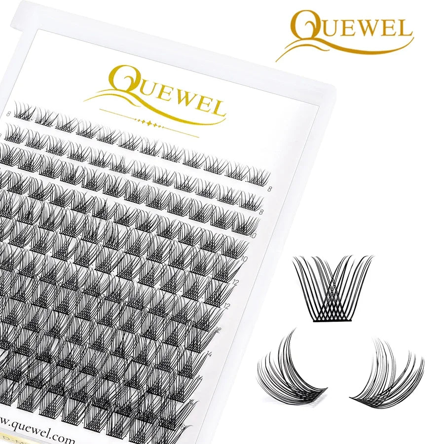 DIY Cluster Eyelash Extensions 144pcs Fluffy Mink Fans for Lash Art