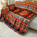 Outdoor Picnic & Beach Mat Set - Bohemian Style Multi-Use Cloths for Camping, Balcony & Valentine’s Day Decor