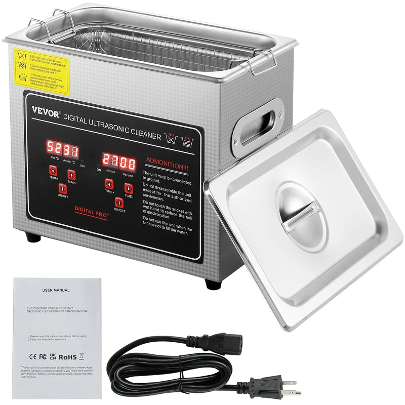 Ultrasonic Cleaner 2L-30L Stainless Steel Home Appliance for Jewelry & Glasses