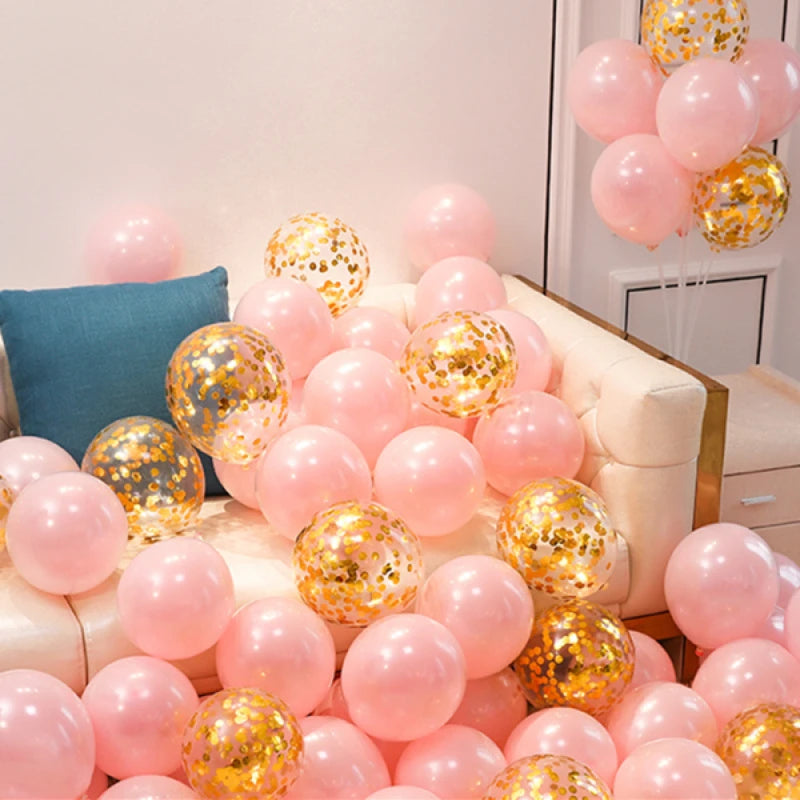 Pink & Red Latex Balloons Pack for Valentine's Day Wedding Party Decorations